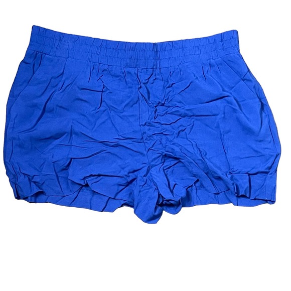 Apt. 9 Pants - APT.9 Mid-Rise Solid Blue‎ Pull On Casual Shorts Flat Front Women Large NWT